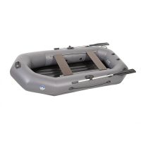 Лодка гребная под мотор Лоцман Профи 240 ВНД серый