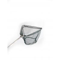 Подсачек MIFINE CD-600 треугольной формы, складной, телескоп ручка, черная сетка 60см