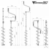 Ледобур ТОРНАДО-М2 ф130 (левое вращение, без чехла) LT-130L-1