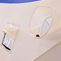 Палатка зимняя куб СЛЕДОПЫТ 2,1 х2,1м, Oxford 210D PU 1000, 4-местная, цв. бело-синий