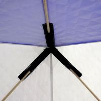 Палатка зимняя куб СЛЕДОПЫТ, 2-х местная, 3 слоя, цв. бело-синий