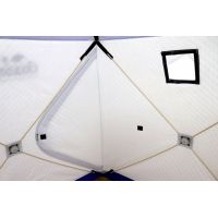 Палатка зимняя куб СЛЕДОПЫТ, 2-х местная, 3 слоя, цв. бело-синий