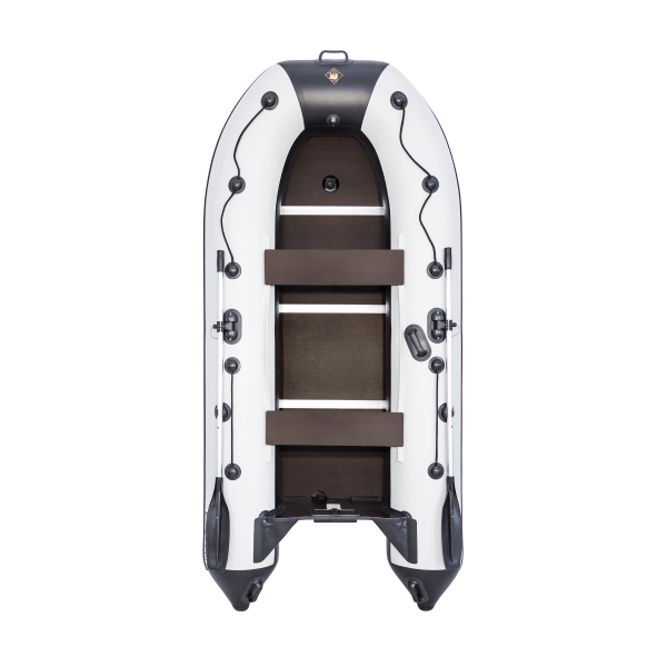 Моторная лодка Ривьера Компакт 3200 СК касатка светло-серый/черный
