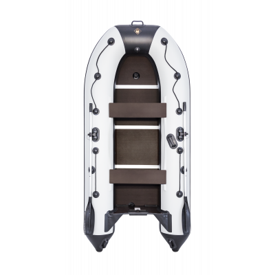 Моторная лодка Ривьера Компакт 3200 СК касатка светло-серый/черный