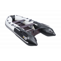 Моторная лодка Ривьера Компакт 3400 СК комби светло-серый/черный