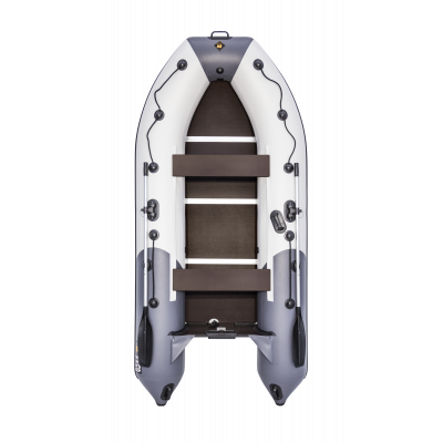 Моторная лодка Ривьера Компакт 3400 СК комби светло-серый/графит