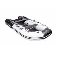 Моторная лодка Ривьера Компакт 3600 СК комби светло-серый/черный