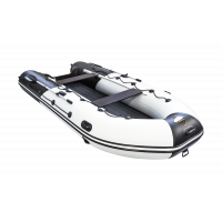 Моторная лодка Ривьера 4000 НДНД ГИДРОЛЫЖА комби светло-серый/черный