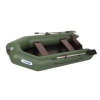 Лодка моторная Румб 260 без слани зелёный