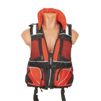 Жилет спасательный Ковчег Премиум L-XL/р.50-52/до 85 кг/красный-чёрный