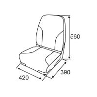 Кресло Classic Highback Seat серый / красный