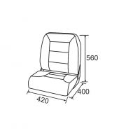 Кресло Premium High Back Boat Seat серый/синий