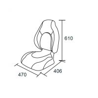 Кресло Premium Countured Seat - серый/синий