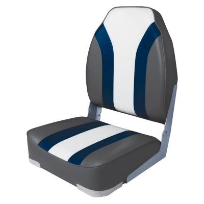Кресло Highback Rainbow Boat Seat угольный / синий / светло-серый