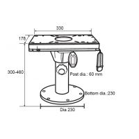 Опора со слайдером для установки кресла серебристый