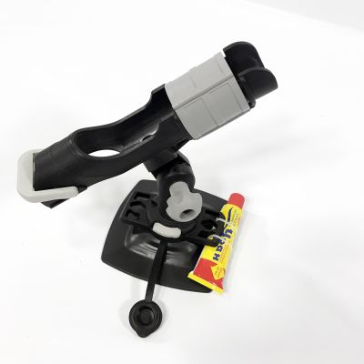 Держатель удилища с монтажной ПВХ площадкой и замком для приклейки на надувной борт