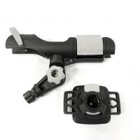 Держатель удилища с монтажной пластиковой площадкой и замком для крепления на жесткий борт