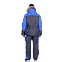 Костюм зимний Печора цвет Серый/Синий ткань Оксланд (Размер: 52-54, Рост: 182)