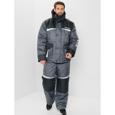 Костюм зимний ПолюсV-2 цвет Серый/Черный ткань Cell (Размер: 48-50, Рост: 170-176)
