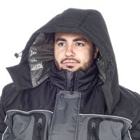 Костюм зимний Полюс LUX цвет Серый/Черный ткань Cell (Размер: 48-50, Рост: 170-176)