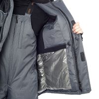 Костюм зимний Полюс LUX цвет Серый/Черный ткань Cell (Размер: 48-50, Рост: 170-176)