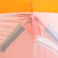 Палатка зимняя куб СЛЕДОПЫТ 1,8 х1,8 м, Oxford 210D PU 1000, 3-местная, цв. бело-оранж.