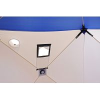 Палатка зимняя куб СЛЕДОПЫТ 1,8 х1,8 м, Oxford 240D PU 2000, 3-местная ,цв. бело-синий