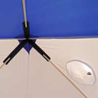 Палатка зимняя куб СЛЕДОПЫТ 1,8 х1,8 м, Oxford 240D PU 2000, 3-местная ,цв. бело-синий
