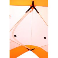 Палатка зимняя куб СЛЕДОПЫТ 2,1 х2,1 м, Oxford 210D PU 1000, 4-местная ,цв. бело-оранж.