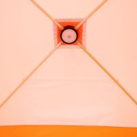 Палатка зимняя куб СЛЕДОПЫТ 2,1 х2,1 м, Oxford 210D PU 1000, 4-местная ,цв. бело-оранж.