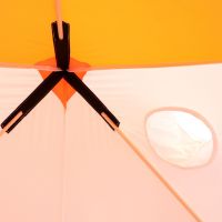 Палатка зимняя куб СЛЕДОПЫТ 2,1 х2,1 м, Oxford 210D PU 1000, 4-местная ,цв. бело-оранж.