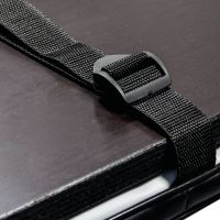 Комплект мягких накладок на сиденье с сумкой 86*20 см черно-белые ПВХ 600 г/м