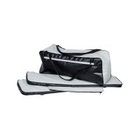 Комплект мягких накладок на сиденье с сумкой 90*25 см черно-белые ПВХ 600 г/м