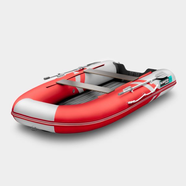 Надувная лодка GLADIATOR E300S красно-белый