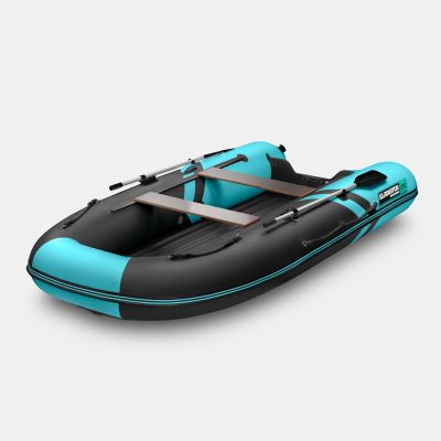 Надувная лодка GLADIATOR E350S черно-бирюзовый