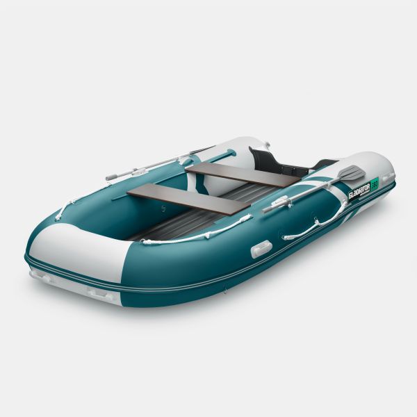 Надувная лодка GLADIATOR E380S морской зеленый-белый