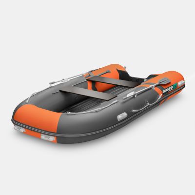 Надувная лодка GLADIATOR E380S оранжево-темносерая