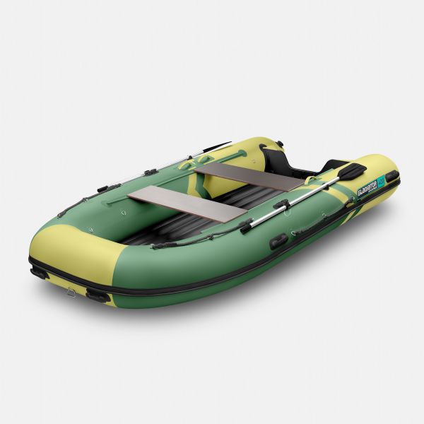 Надувная лодка GLADIATOR E420S зелено-оливковый