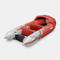 Надувная лодка GLADIATOR E380PRO красно-белый