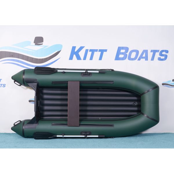 Лодка моторная килевая Kitt Boats 270 НДНД зелено-черный