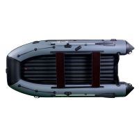 Лодка моторная килевая RiverBoats RB 370 НДНД черно-серый