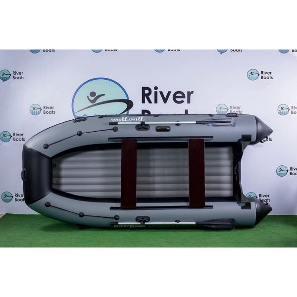 Лодка моторная килевая RiverBoats RB 370 НДНД черно-серый