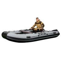 Лодка моторная килевая RiverBoats RB 410 НДНД черно-серый