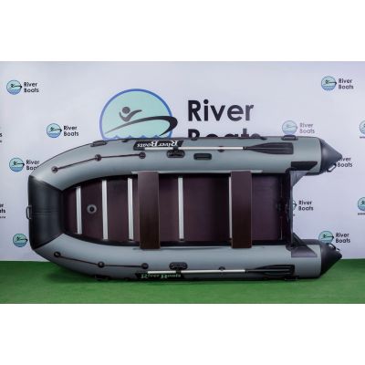 Лодка моторная килевая RiverBoats RB 370 Пайолы черно-серый