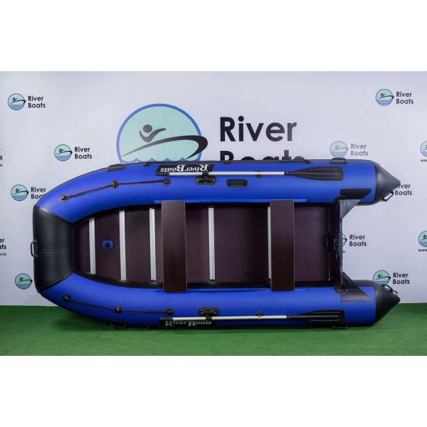 Лодка моторная килевая RiverBoats RB 370 Пайолы черно-синий