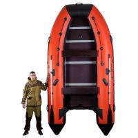 Лодка моторная килевая RiverBoats RB 390 Пайолы черно-красный