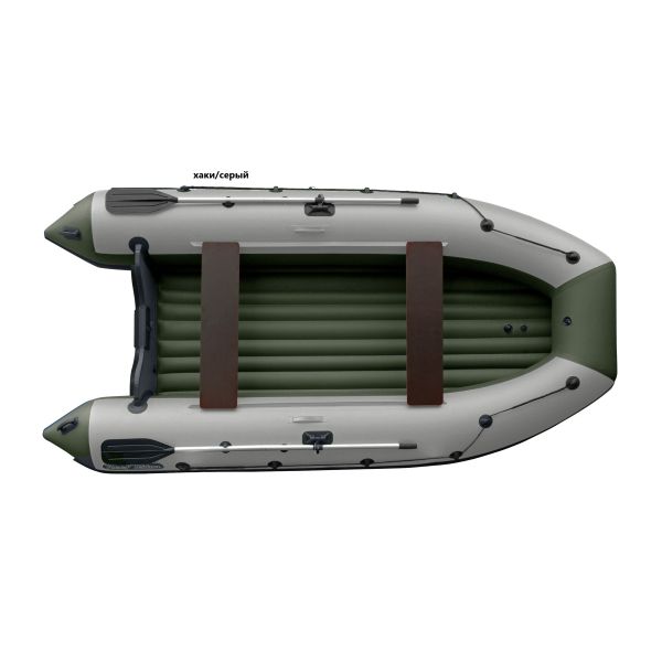 Лодка надувная REEF 390НД хаки-серый